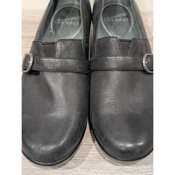 Dansko Tamara Womens Clog Size EU 39 - US 8.5-9 Buckle Black Leather Comfort - Picture 3 of 16